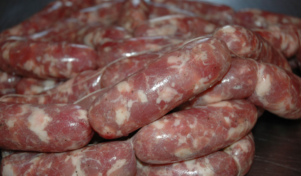 salsiccia fresca a punta di coltello